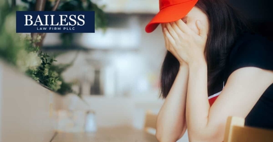 Woman Crying at Work